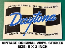DAYTONA  AUTO-MARINE TACHS GAUGES - VINTAGE ORIGINAL VINYL DECAL STICKER