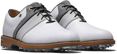 FootJoy Dryjoys Premiere Series Packard LX Golf Shoes - White/Grey