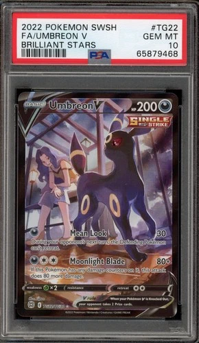 Pokemon Umbreon V Brilliant Stars Trainer Gallery Full Art #TG22 PSA 10 Gem Mint