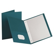 Oxford Two-Pocket Portfolios w/3-Tang Fastene...