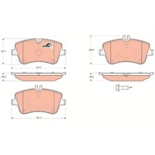 TRW Bremsbelagsatz Bremskl&ouml;tze hinten 0034206220 A0034206220 | 783230