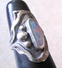 LOVELY VINTAGE STERLING SILVER RING SZ 4 NEEDS WELD IN BACK A BEAUTY SIGNED