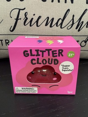 NEW J'Adore Glitter Cloud Super Duper Squishy Tactile Squeeze Toy PINK