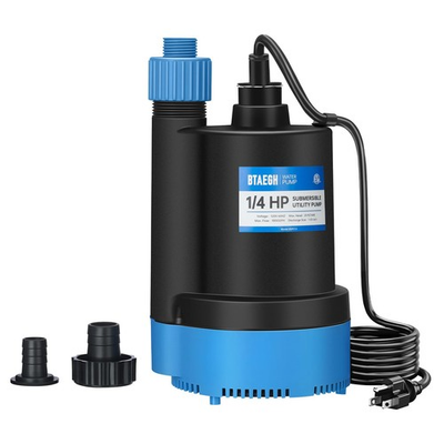 #ad Btaegh 1 4 Hp Submersible Water Pump 1800Gph Small Sump Pump Thermoplastic $65.77