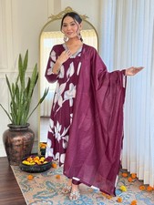 Designer Pakistani Ethnic Kurti Pant Dupatta Set Indian Women's Tunic Kurta Set