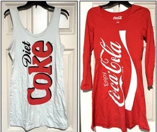 New COKE DRESSES: Coke Long-Sleeve S & Diet Coke Tank Dress XXL ** YOU CHOOSE!
