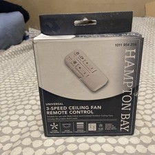 Hampton Bay White Universal 3-speed Damp Rated Ceiling Fan Remote Control with D