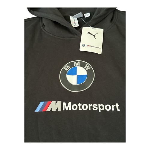 NWT Puma Women's Large BMW Motorsport Cropped Hoodie Pullover Sweatshirt w/ Logo - Picture 2 of 14