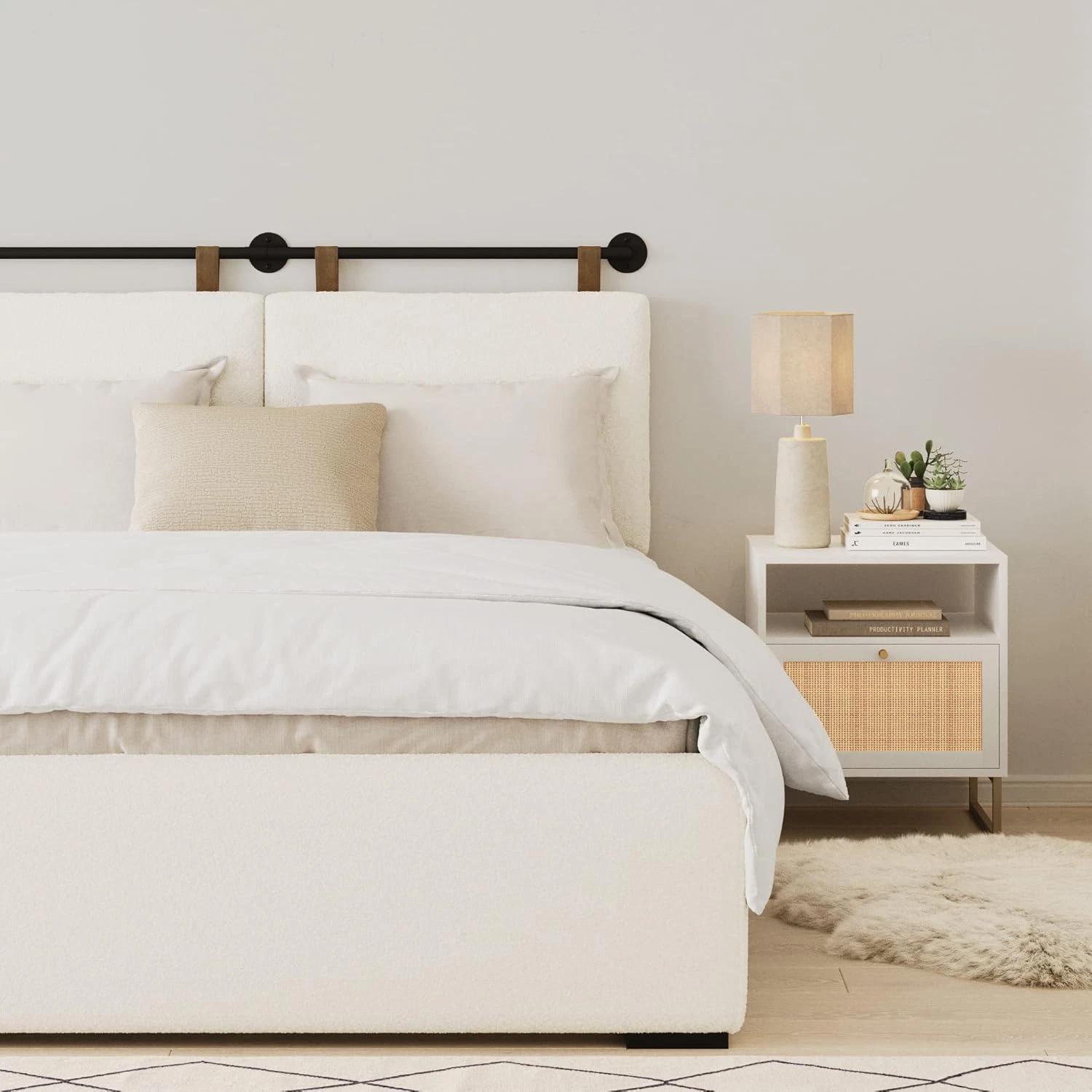 Nathan James Charlie Wall Mount Hanging Headboard - Thumbnail 3