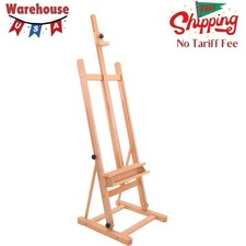 Medium Wooden Studio H Frame Easel with Storage Tray - Adjustable to 96" High