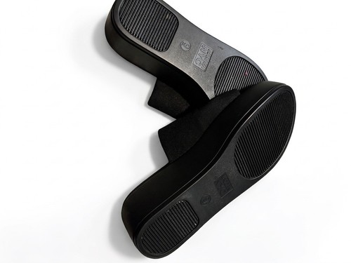 Madden NYC Women's Platform Slide Sandals In Black Size 9 - Picture 3 of 5