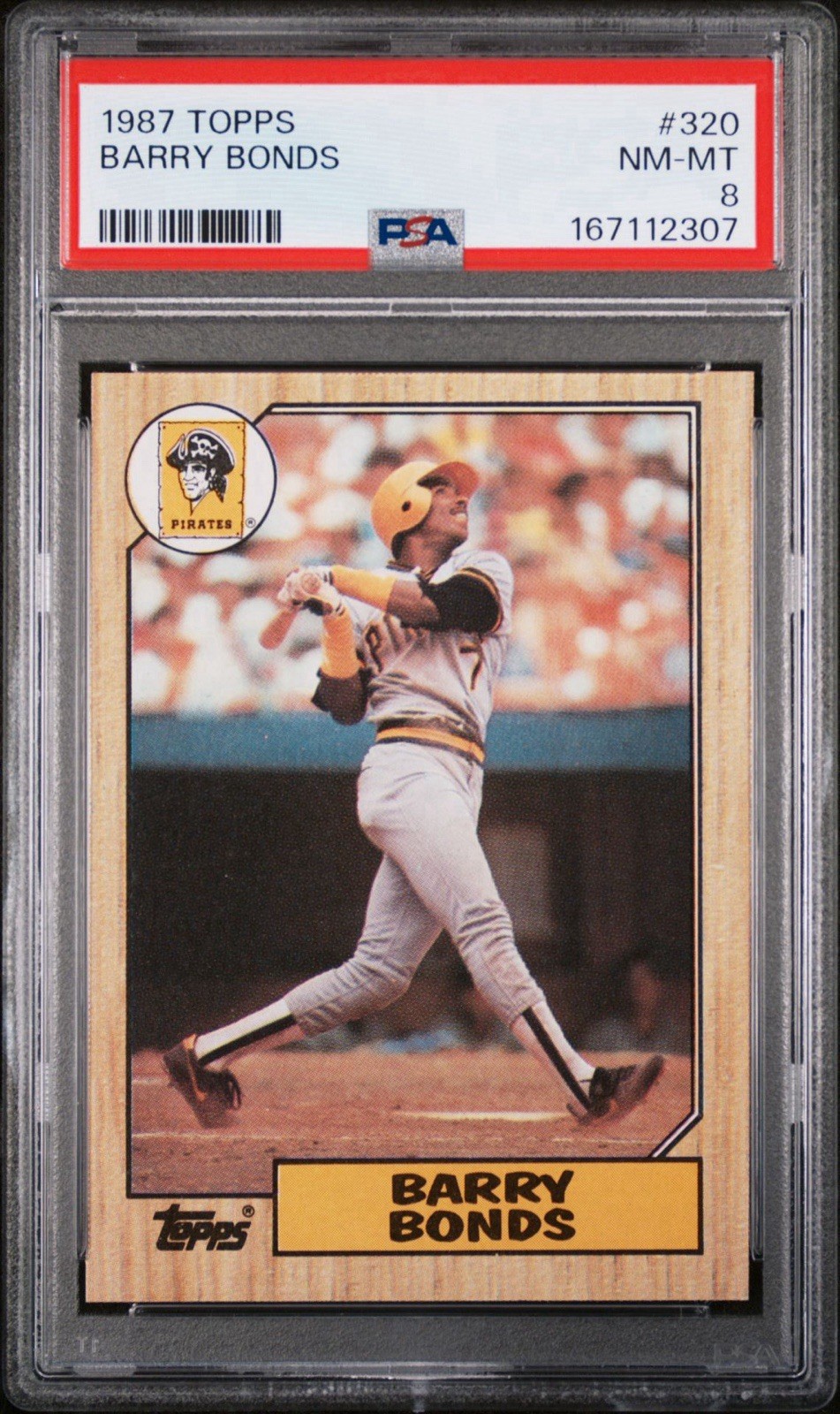 1987 Topps Barry Bonds RC #320 PSA 8 NM-MT Pittsburgh Pirates 