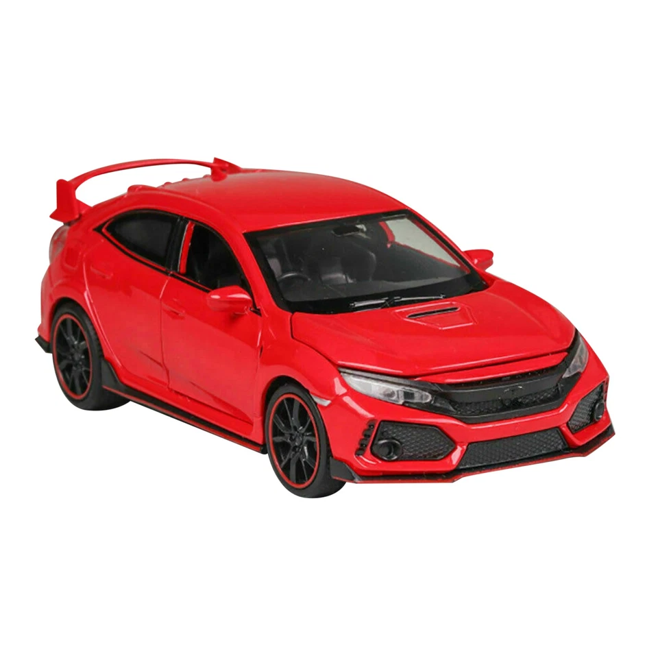S Red 1/32 Model Car Alloy Diecast Toy Vehicle Collection For Honda Civic Type R - Image 4 of 4