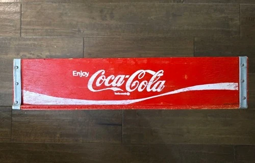 Vintage 1970's Red Coca-Cola 24 Bottle Wooden Crate Jonesboro Arkansas (B)
