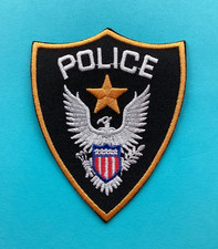 AMERICAN USA POLICE FORCE DEPARTMENT IRON OR SEW ON EMBROIDERED PATCH UK SELLER
