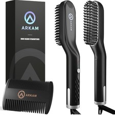 Ultimate Beard Straightener for Men   Anti-Scald Heated Brush with Comb Included