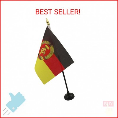 AZ FLAG - East Germany Table Flag 4'' x 6'' - German RDA Mini Desk Flag 100% Pol