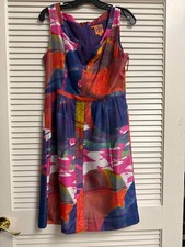 Tory Burch Size 8 Multi Block Dress