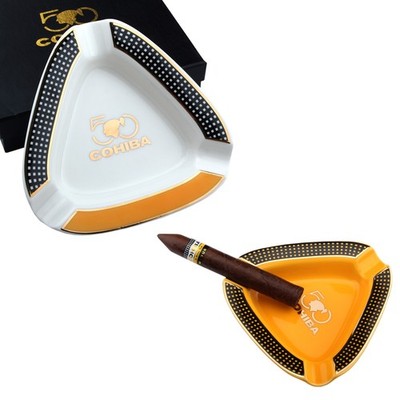 Galiner Ceramic Cigar Ashtray Luxury Home Ashtray For 3 Rest Holder Ash Gift Box