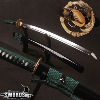 Hand Forged Japanese Samurai Katana Sword Clay Tempered Real Hamon Sharp Blade