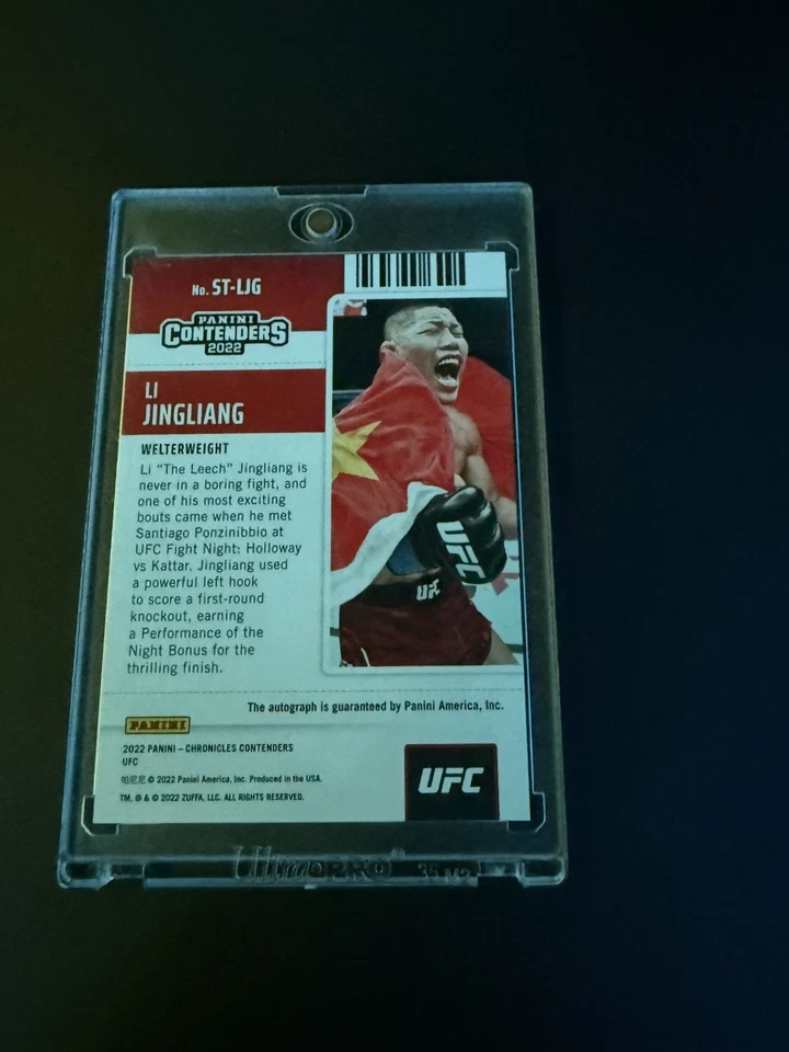 Li Jingliang 2022 Panini Chronicles Contenders UFC Season Ticket Rookie Auto - Image 2 of 2