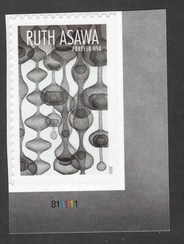 5504 Ruth Asawa Artwork Three Sculptures Plate # Single MNH 2020