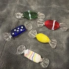 Vintage Handmade Murano Lot Of 5 Hand Blown Art Glass Candy Pieces