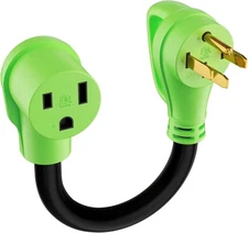 NEMA 14-50P to 6-50R Welder Adapter Cord, 50 Amp 6-50R, Green 