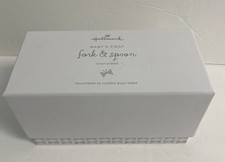 Hallmark Baby's First Fork And Spoon Silver Plated Baby Gift Shower 5  - New