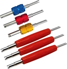 6Pcs Valve Core Removal Tool Kit, R134A R12 A/C HVAC Valve Core Removal Tool Set