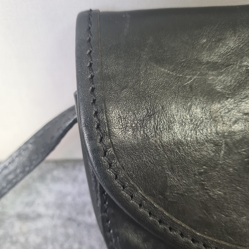 I Medici Firenze Cross Body Saddle Bag 100% Genuine Thick Leather Made In Italy - Foto 5 di 17