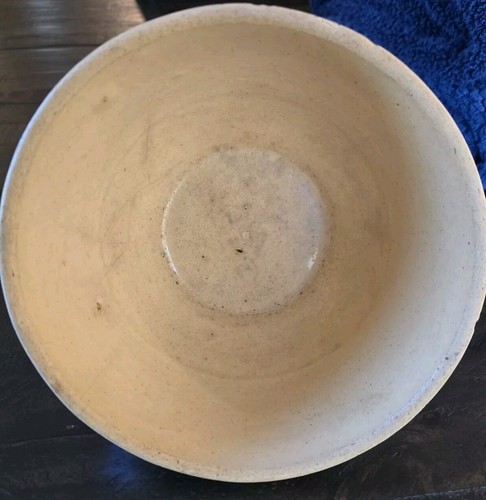 Vintage BAK-EZEE Watt Ware Bowl 7” Blue Stripe USA 1930's-1940's Pottery - Picture 5 of 11