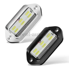 DERI 2Pcs Universal LED License Plate Tag Light Lamp White For Truck SUV Trailer