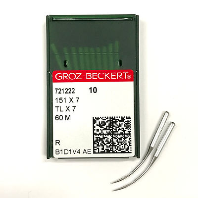 10 Pk. Groz-Beckert 151X7, TLX7, 60M Curved Serger Overlock Machine Needles