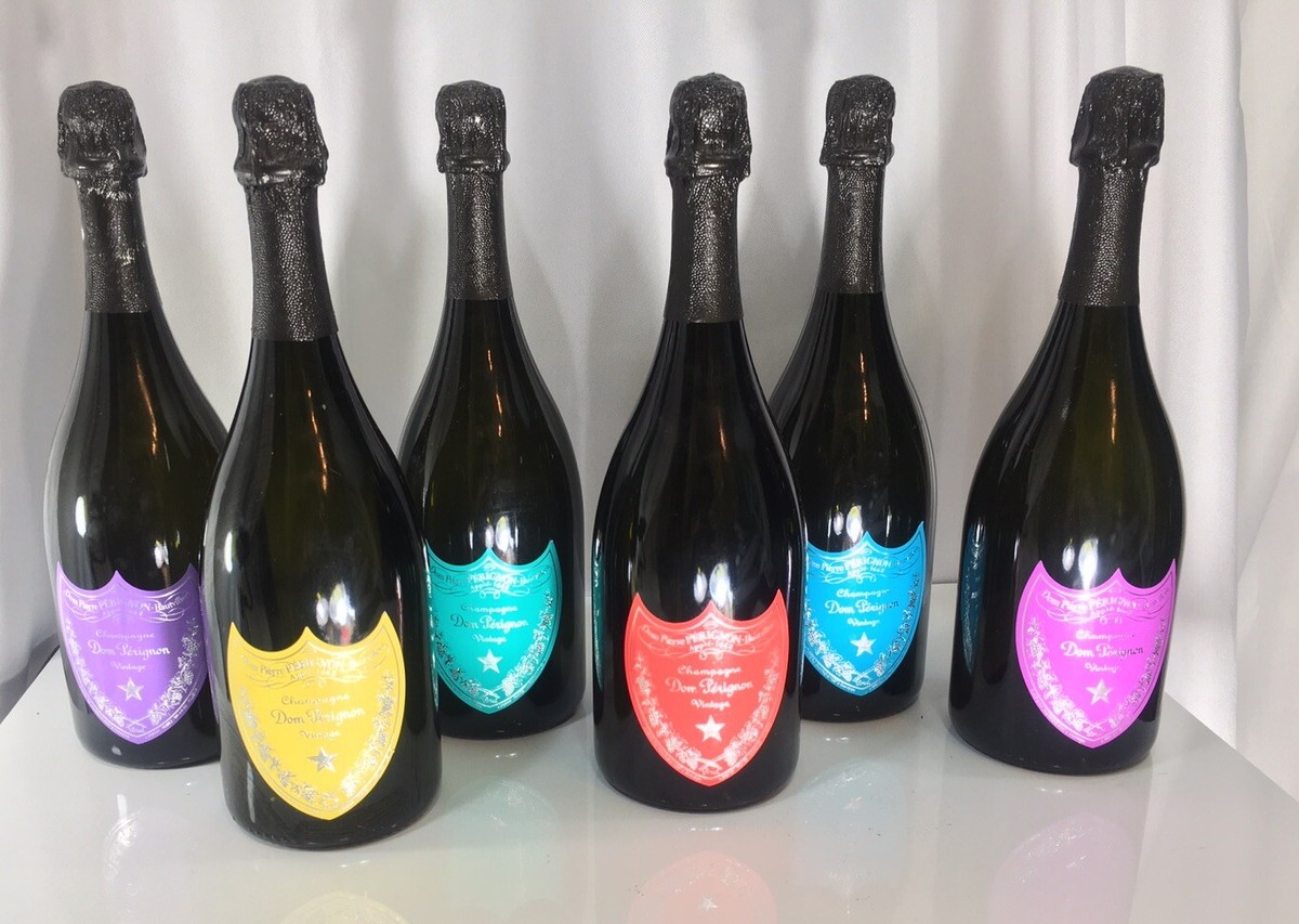 Dom Perignon X Andy Warhol : 6 Display Bottles empty POP ART Dom Perignon X Andy Warhol : 6 Display Bottles empty POP ART