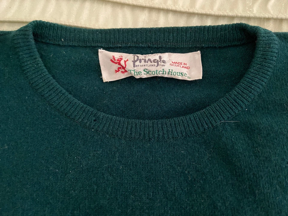 Винтажный женский свитер Pringle of Scotland из овечьей шерсти Dk зеленый L The Scotch House - Изображение 3 из 3