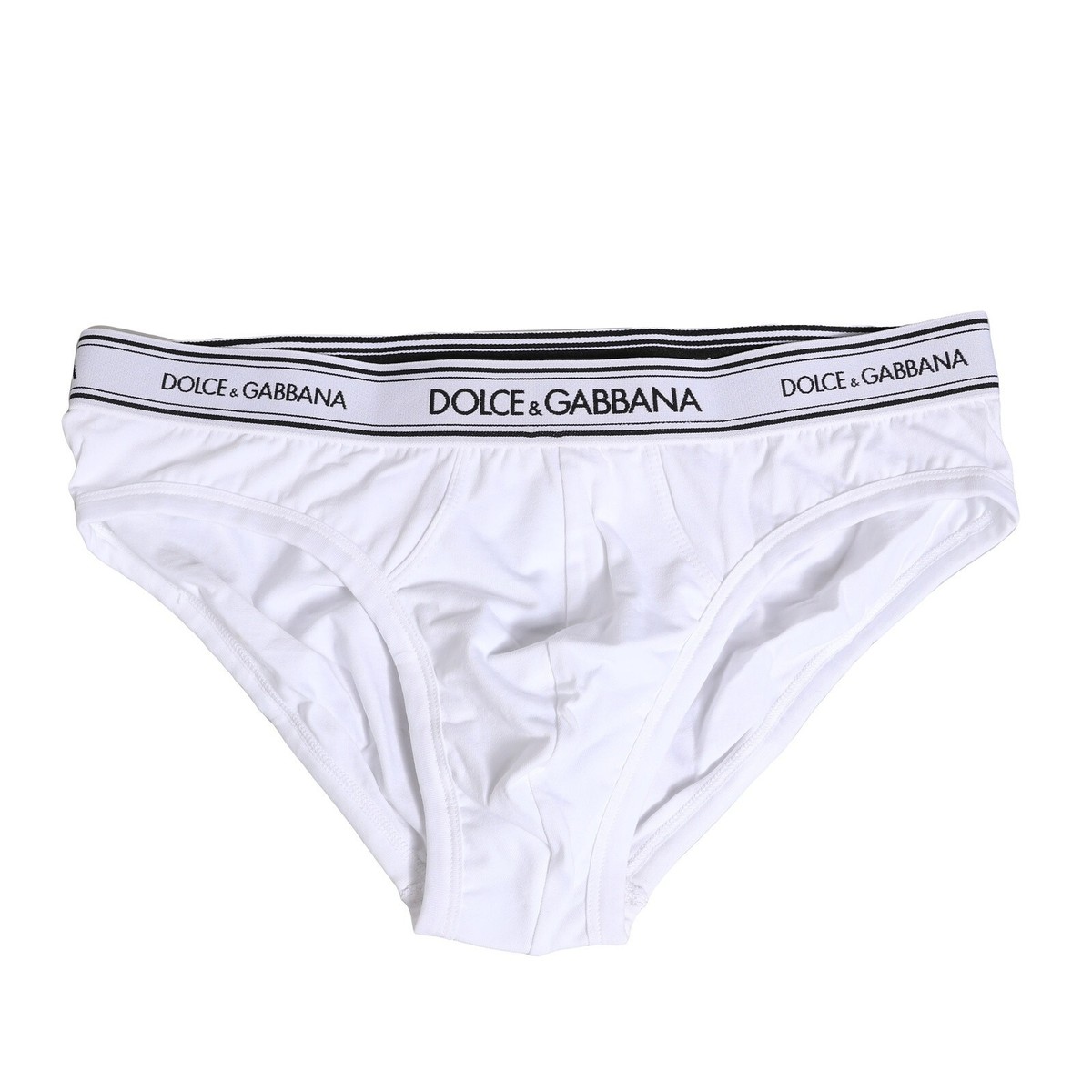 DOLCE & GABBANA Underwear White Cotton Stretch Regular Brief