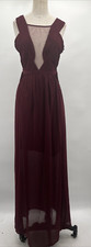 LULUS Women's Sleeveless Dazzling Decadence Burgundy Maxi Dress Size Medium