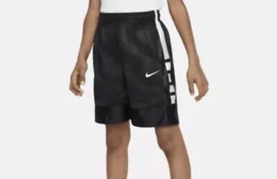 NEW Kids Size Large Nike Dri-Fit Elite Black Basketball Shorts White Youth NWT