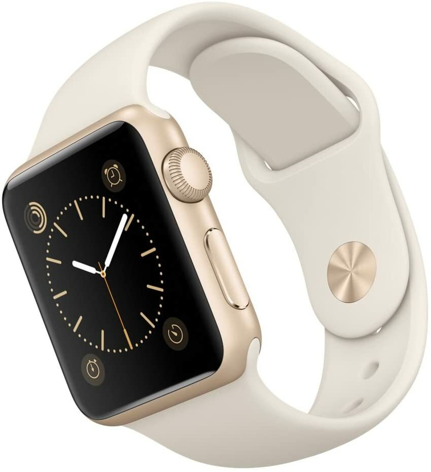 Apple Smart Watch 1st 38mm MLCJ2LL/A Gold Aluminum Case Antique