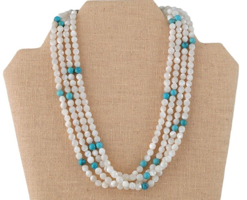 Early Jay King Necklace Desert Rose Trading Company Necklace Four Strand Choker