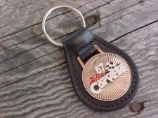 1967 '67 CHEVROLET CORVETTE CHROME LEATHER KEY FOB NOS Hi-QUALITY KEY HOLDER