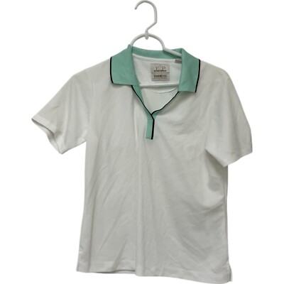 EP Pro Tour Dry Performance Golf Polo Shirt Womens Size S White Short Sleeve