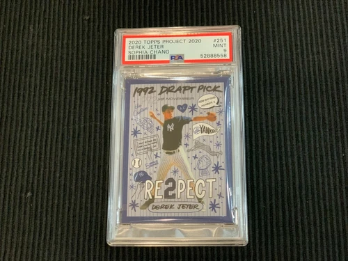 2020 TOPPS PROJECT #251 DEREK JETER / SOPHIA CHANG *PSA 9 MINT* YANKEES