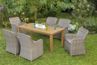 Merxx 13-Teilig Riviera Set 6 Sessel Inkl. Kissen 1 Tisch Fsc Akazie GartenmöBel