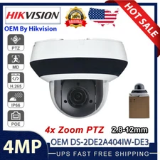 Hikvision WiFi Mini PTZ 4MP 4XZoom OEM DS-2DE2A404IW-DE3/W POE IP Camera Outdoor