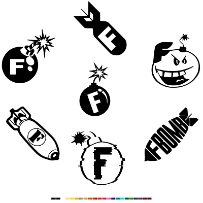 Car Sticker F Bomb: Design #7 Vinyl Decal Sticker Car Window Bumper ...