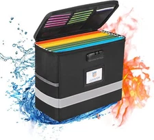 Fireproof File Box with Lock, Document Box Storage Organizer, Suitable for Hangi