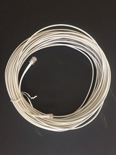 25m LONG RJ11 To RJ11 ADSL DSL ROUTER MODEM PHONE CABLE LEAD 4 PIN  - WHITE