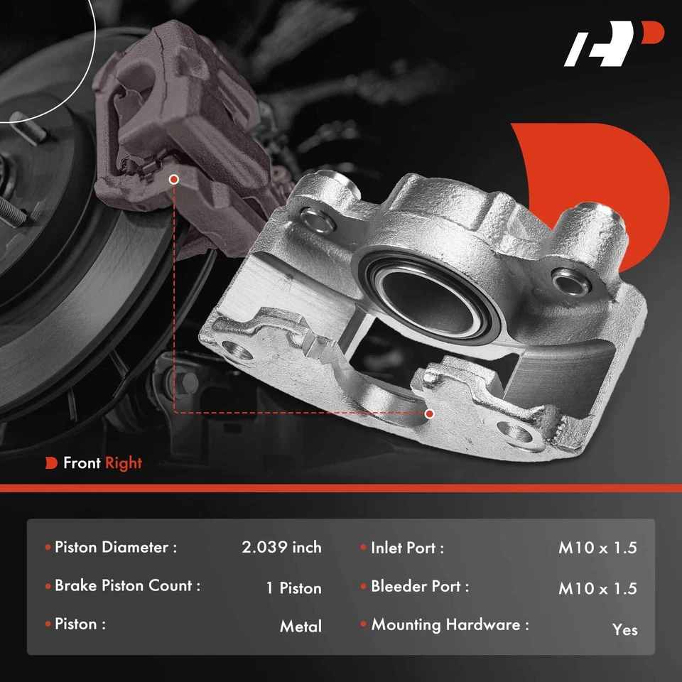 Pinza de freno de disco delantera derecha para Chevrolet Chevette 1983-1987 Pontiac Acadian Foto 2 de 4